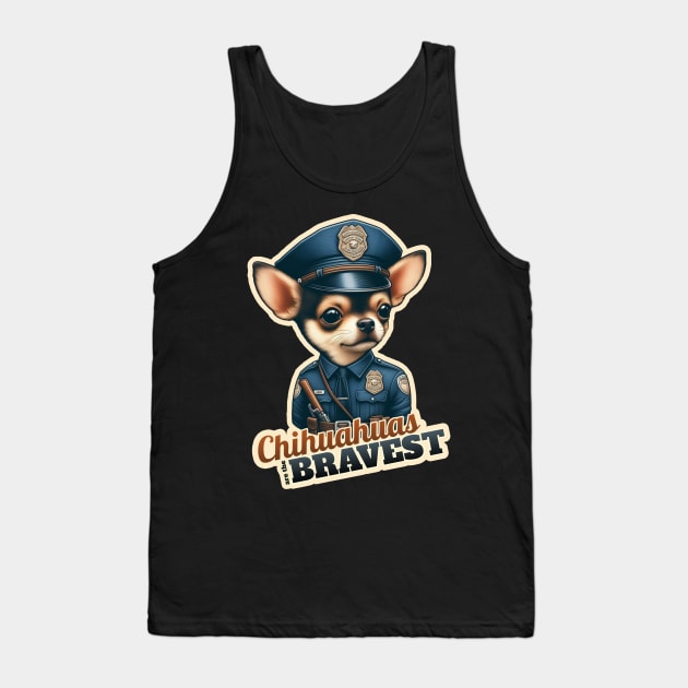 Chihuahua Policeman Tank Top by k9-tee